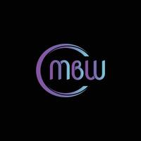 mbw carta inicial logotipo Projeto vetor