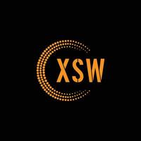 xsw carta inicial logotipo Projeto vetor