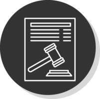 legal documento linha cinzento círculo ícone vetor