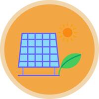 solar painel plano multi círculo ícone vetor