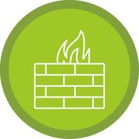 firewall linha multi círculo ícone vetor