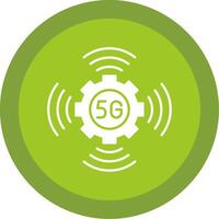 5g glifo multi círculo ícone vetor