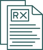 rx linha gradiente volta canto ícone vetor