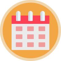 calendário plano multi círculo ícone vetor