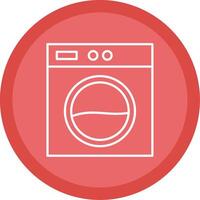 lavanderia máquina linha multi círculo ícone vetor