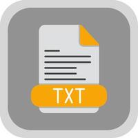 TXT plano volta canto ícone vetor