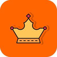 monarquia preenchidas laranja fundo ícone vetor