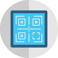 qr plano escala ícone vetor