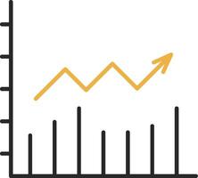 linha gráfico esfolado preenchidas ícone vetor