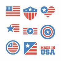 ícone do símbolo dos EUA definido estilo liso ... vetor