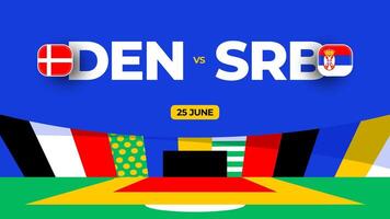 Dinamarca vs Sérvia futebol 2024 Combine contra. 2024 grupo etapa campeonato Combine versus equipes introdução esporte fundo, campeonato concorrência vetor