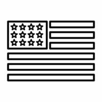 ícone da bandeira dos EUA line.eps vetor