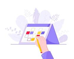 calendário planejamento agenda ilustração vetorial de conceito de negócio. vetor