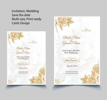 livre lindo e elegante floral mão desenhado Casamento convite cartão modelo Projeto vetor