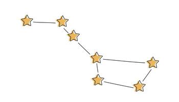 constelação ursa principal ícone vetor