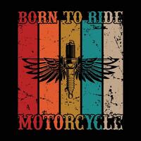 design de camiseta de moto vetor