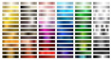 metal e cor gradiente coleção do amostras vetor