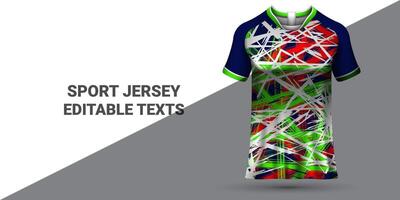 Esportes jérsei modelo Esportes camiseta Projeto Esportes jérsei Projeto uniforme conceito vetor