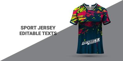 Esportes jérsei modelo Esportes camiseta Projeto Esportes jérsei Projeto uniforme conceito vetor