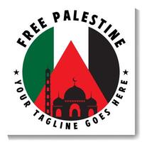 Palestina crachá logotipo moderno círculo logotipo. Palestina bandeira ilustração plano Projeto. vetor