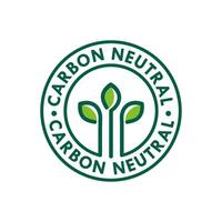 carbono neutro Projeto logotipo modelo Illustartion vetor