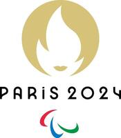 logotipo do a 33º verão paralímpico jogos dentro Paris 2024 vetor