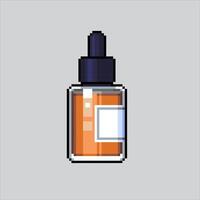 pixel arte ilustração sérum garrafa. pixelizada pele Cuidado garrafa. beleza pele Cuidado sérum garrafa pixelizada para a pixel arte jogos e ícone para local na rede Internet e jogo. vetor