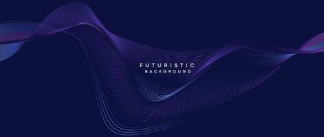 em formação tecnologia, digital idade, dados visualização, futuro tecnologia fundo. conceito do futurista tecnologia. suave onda linhas com roxo, azul, e verde gradiente bandeira, apresentação vetor