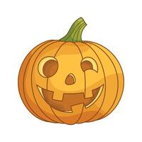 Boa jack-o-lanterna abóbora cabeça. uma tradicional personagem para dia das Bruxas. vetor