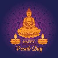 plano vesak dia ilustração festival celebração e vesak dia bandeira vetor