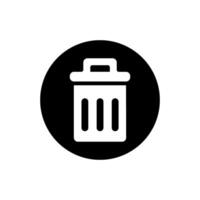 Lixo pode ícone definir. lixo ilustração placa coleção. cesta símbolo ou logotipo. vetor