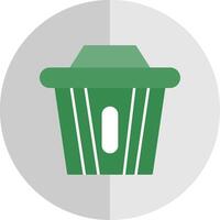 reciclar bin plano escala ícone vetor