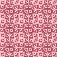 desatado abstrato geométrico vermelho japonês sobreposição círculos linhas e ondas padronizar vetor