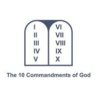 10 mandamentos de Deus. ilustração vetorial em design plano