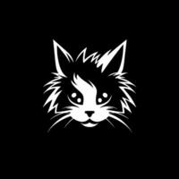 gato - Preto e branco isolado ícone - ilustração vetor