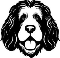 poodle cachorro, Preto e branco ilustração vetor