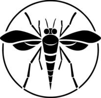 mosquito, Preto e branco ilustração vetor