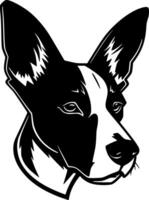 basenji, Preto e branco ilustração vetor