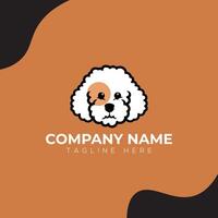 cachorro minimalista moderno ilustração logotipo Projeto vetor