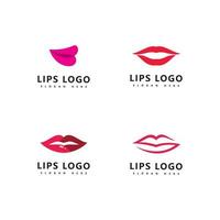 beleza do logotipo de lábios, ilustração vetorial de lábios sensuais vetor