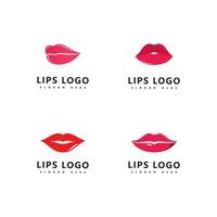 beleza do logotipo de lábios, ilustração vetorial de lábios sensuais vetor