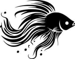 peixe - minimalista e plano logotipo - ilustração vetor