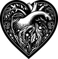coração - minimalista e plano logotipo - ilustração vetor