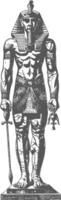 faraó masculino a Egito mítico criatura imagem usando velho gravação estilo vetor