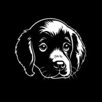 cachorro - Preto e branco isolado ícone - ilustração vetor