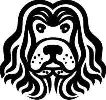 poodle cachorro - minimalista e plano logotipo - ilustração vetor