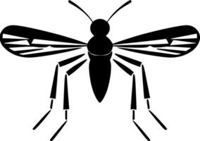 mosquito - minimalista e plano logotipo - ilustração vetor