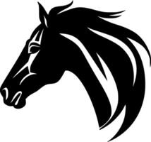 cavalo, Preto e branco ilustração vetor