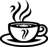 café - minimalista e plano logotipo - ilustração vetor