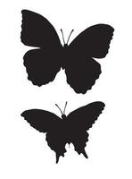 mão desenhado rabisco esboço borboleta silhueta vetor